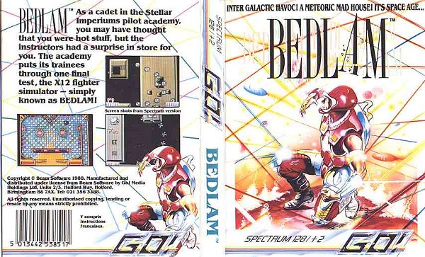Bedlam box art for ZX Spectrum